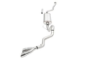 Toyota Tacoma Performance Exhaust - CORSA Performance - Sport Cat-Back + Twin 4 in. Pro-Series Tips + 3 in. 304 Stainless Steel Piping - Polished - `24-`25